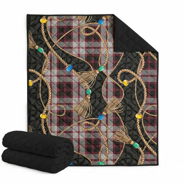 MacPherson (McPherson) Scottish Tartan Twisted Ropes Stylized Premium Quilt