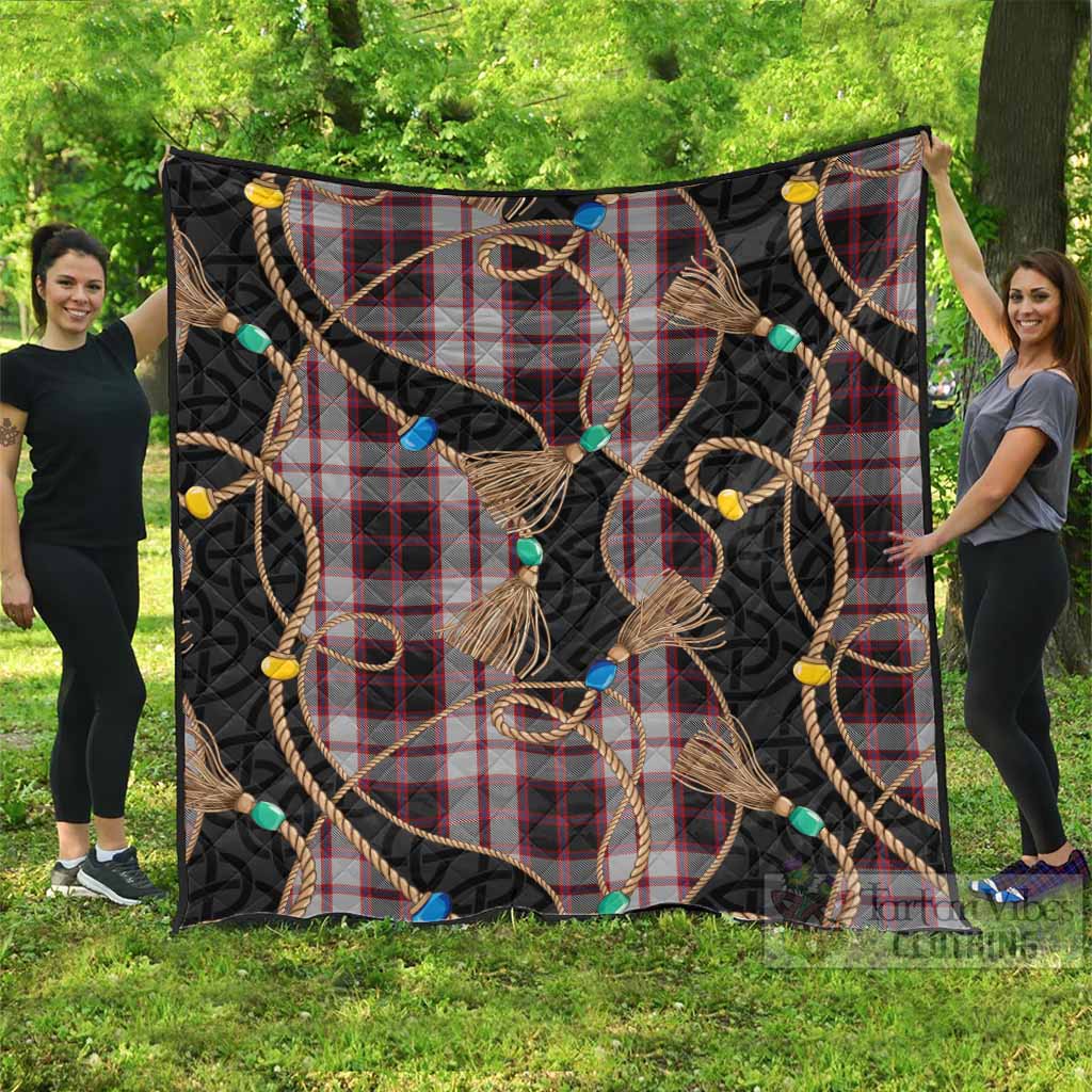 MacPherson (McPherson) Scottish Tartan Twisted Ropes Stylized Premium Quilt - Tartan Vibes Clothing