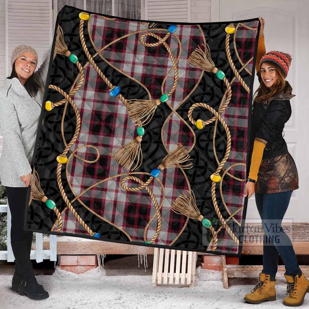 MacPherson (McPherson) Scottish Tartan Twisted Ropes Stylized Premium Quilt - Tartan Vibes Clothing