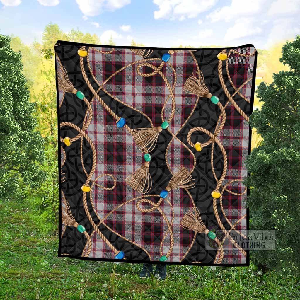 MacPherson (McPherson) Scottish Tartan Twisted Ropes Stylized Premium Quilt - Tartan Vibes Clothing