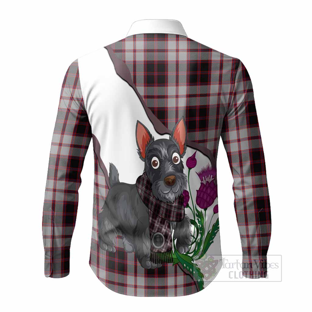 MacPherson (McPherson) Scottish Terrier Tartan Crest Long Sleeve Button Shirts Thistle Heritage Art - Tartan Vibes Clothing