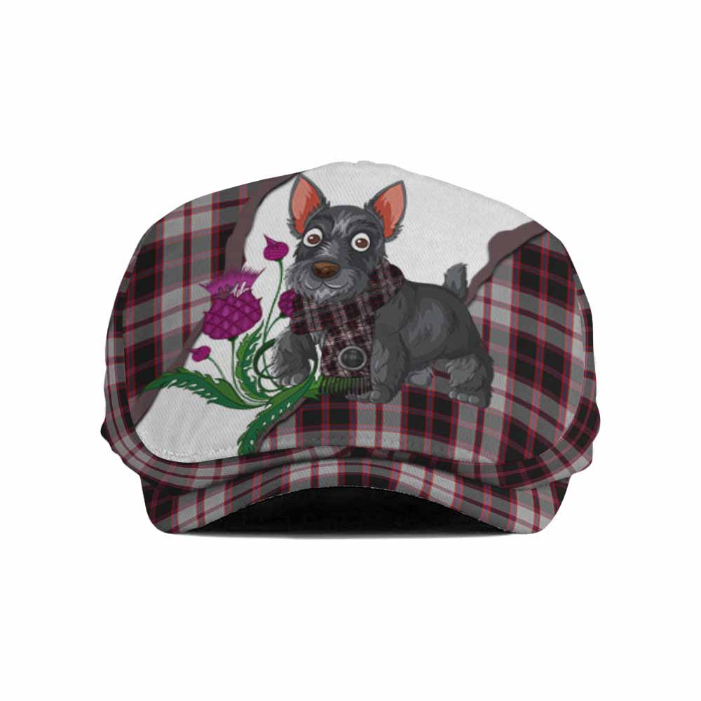 MacPherson (McPherson) Scottish Terrier Tartan Flat Cap, Jeff Cap Thistle Heritage Art Flat Cap - Tartan Vibes Clothing