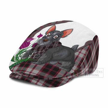 MacPherson (McPherson) Scottish Terrier Tartan Flat Cap, Jeff Cap Thistle Heritage Art