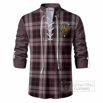 MacPherson (McPherson) Tartan Accent Ghillie Shirt with Family Crest