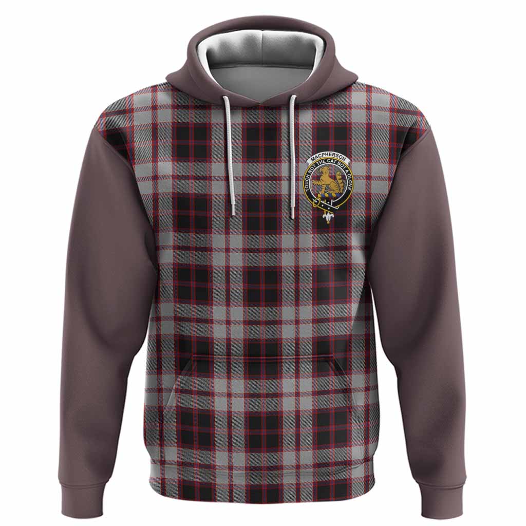 MacPherson (McPherson) Tartan Accent Hoodie with Family Crest