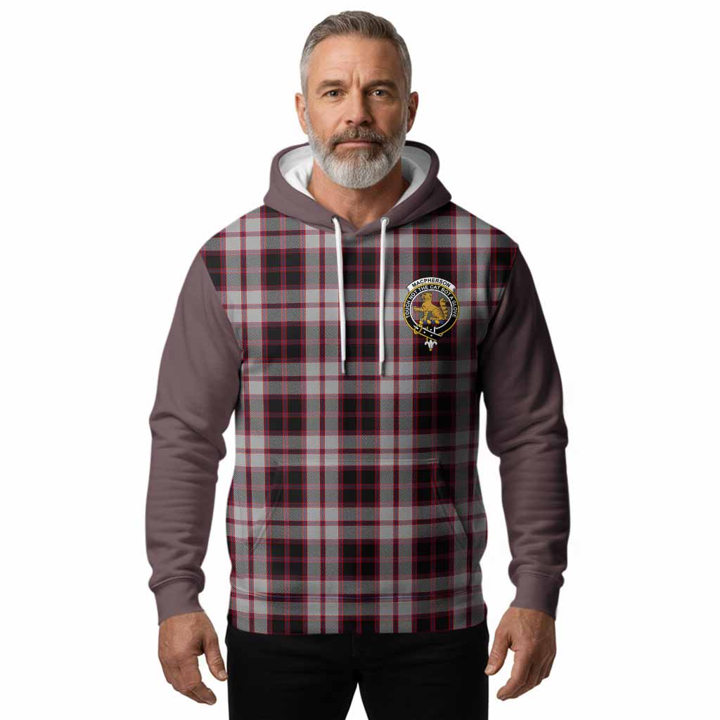 MacPherson (McPherson) Tartan Accent Hoodie with Family Crest
