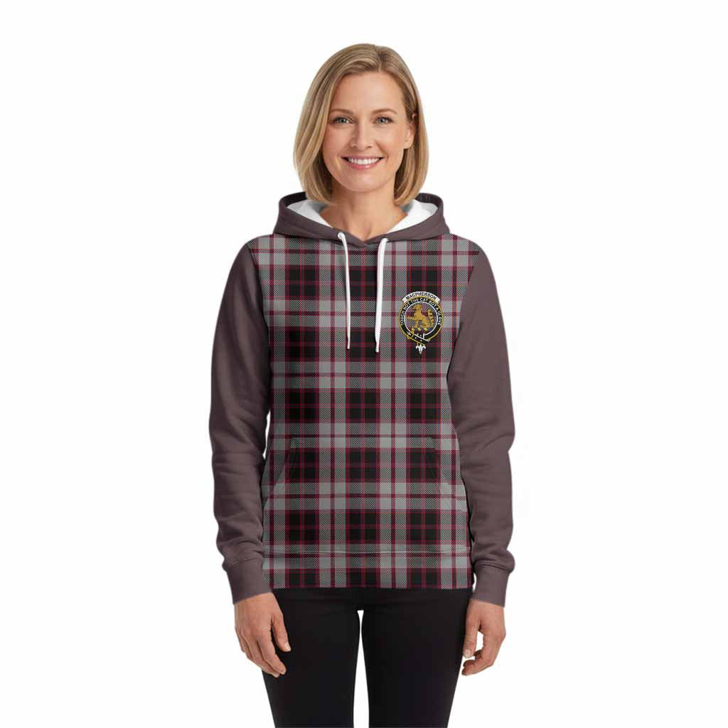 MacPherson (McPherson) Tartan Accent Hoodie with Family Crest