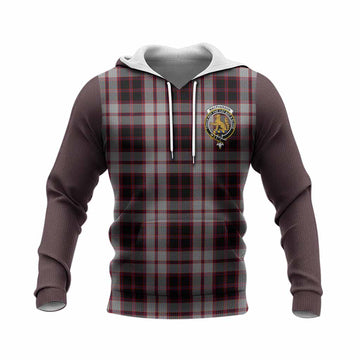 MacPherson (McPherson) Tartan Accent Knitted Hoodie with Family Crest
