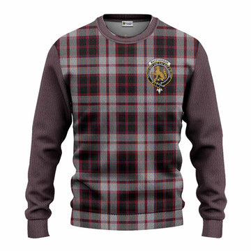 MacPherson (McPherson) Tartan Accent Knitted Sweater with Family Crest
