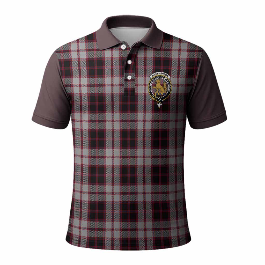 MacPherson (McPherson) Tartan Accent Polo Shirt with Family Crest