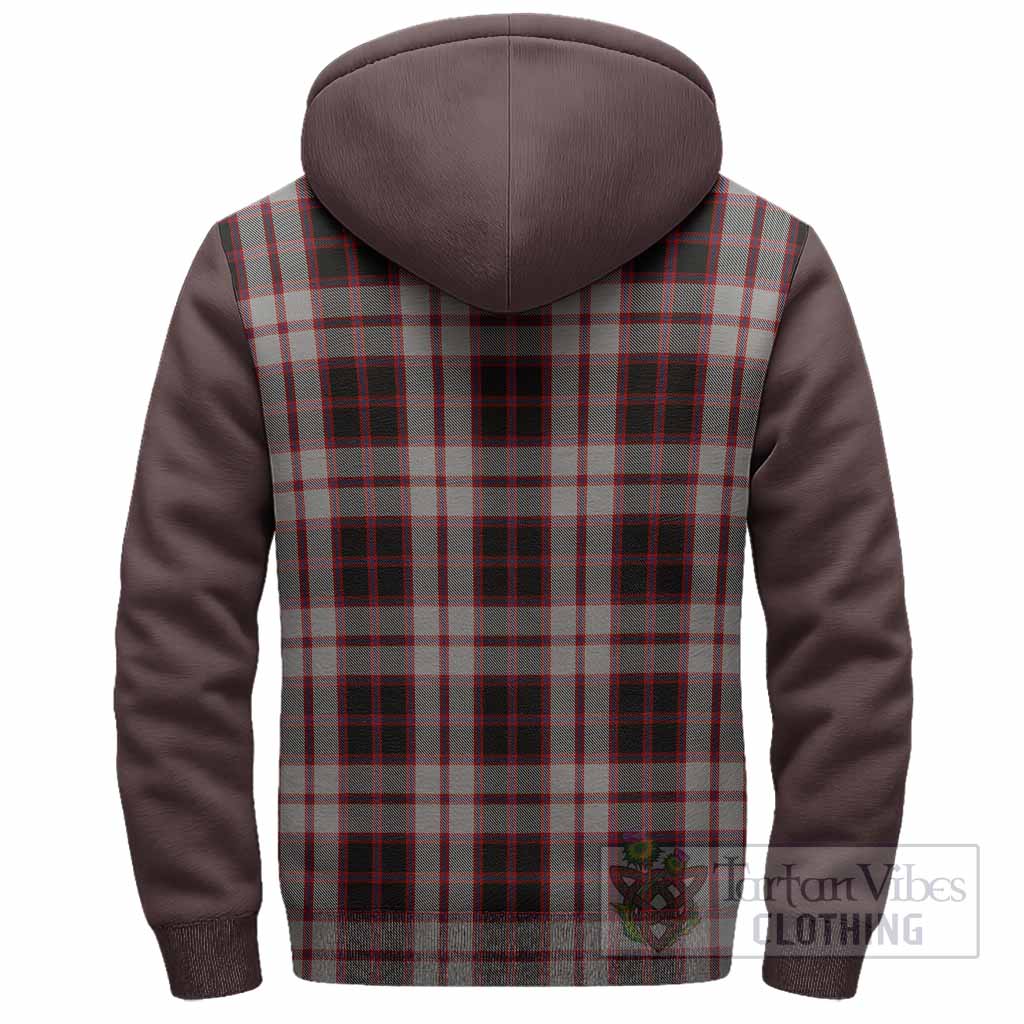 MacPherson (McPherson) Tartan Accent Sherpa Hoodie with Family Crest