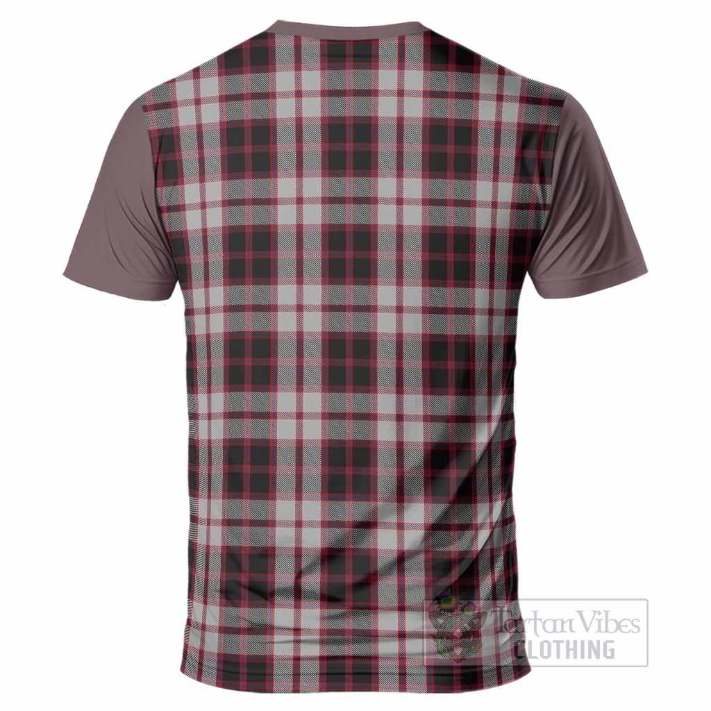 MacPherson (McPherson) Tartan Accent T-Shirt with Family Crest