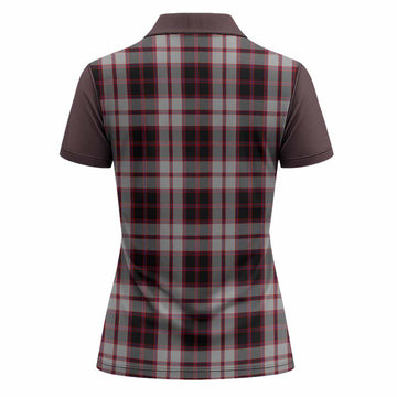MacPherson (McPherson) Tartan Accent Women Polo Shirt with Family Crest