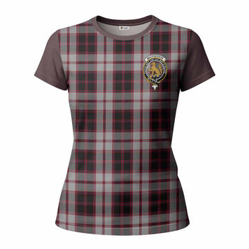 MacPherson (McPherson) Tartan Accent Women T shirt with Family Crest