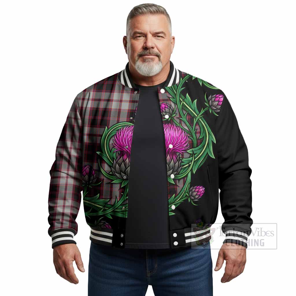 MacPherson (McPherson) Tartan Baseball Jacket Resilient Scottish Thistle - Tartan Vibes Clothing