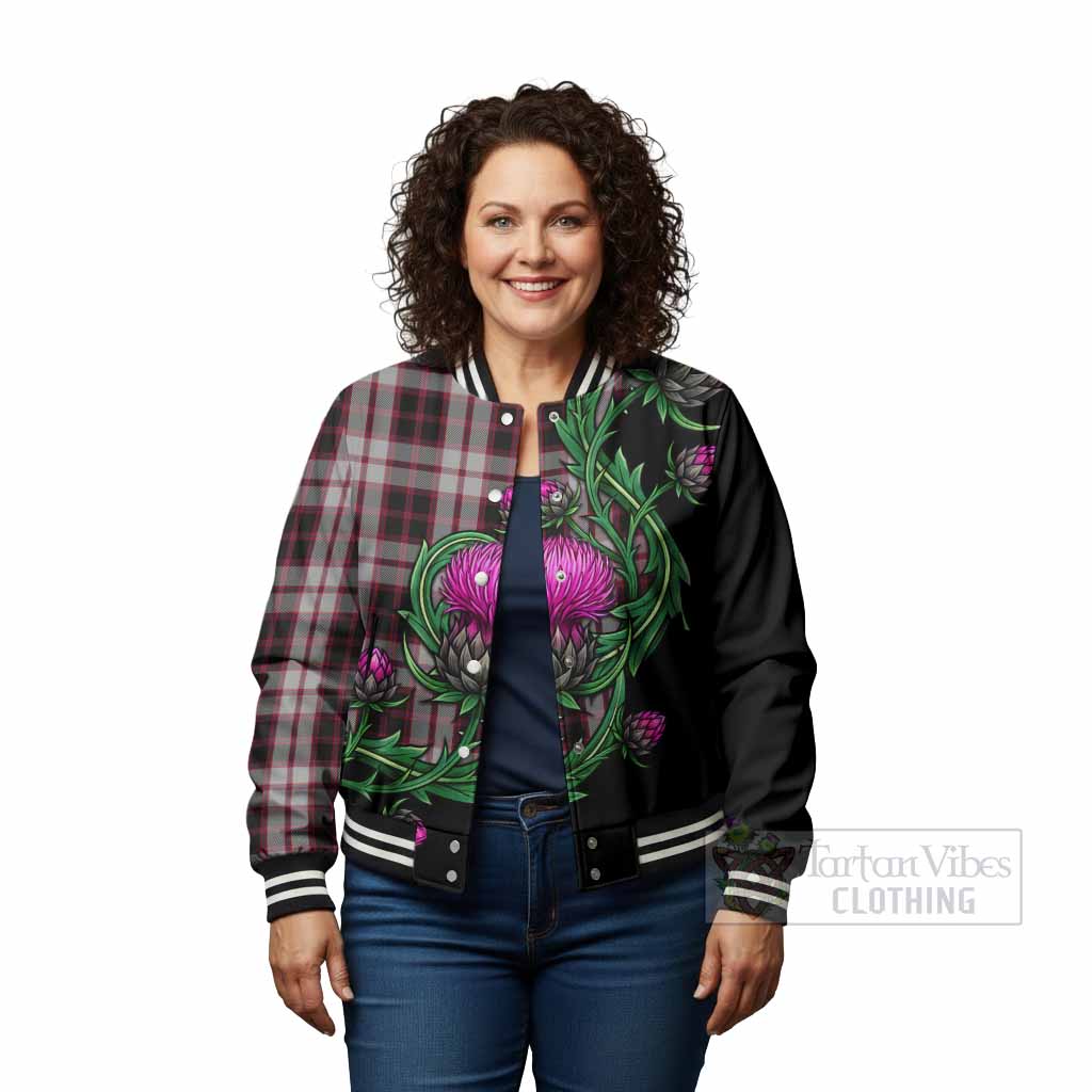 MacPherson (McPherson) Tartan Baseball Jacket Resilient Scottish Thistle - Tartan Vibes Clothing