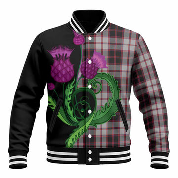 MacPherson (McPherson) Tartan Baseball Jacket Traditional Scottish Thistle