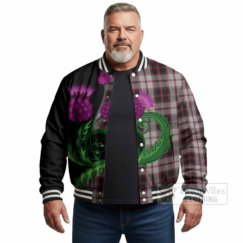 MacPherson (McPherson) Tartan Baseball Jacket Traditional Scottish Thistle