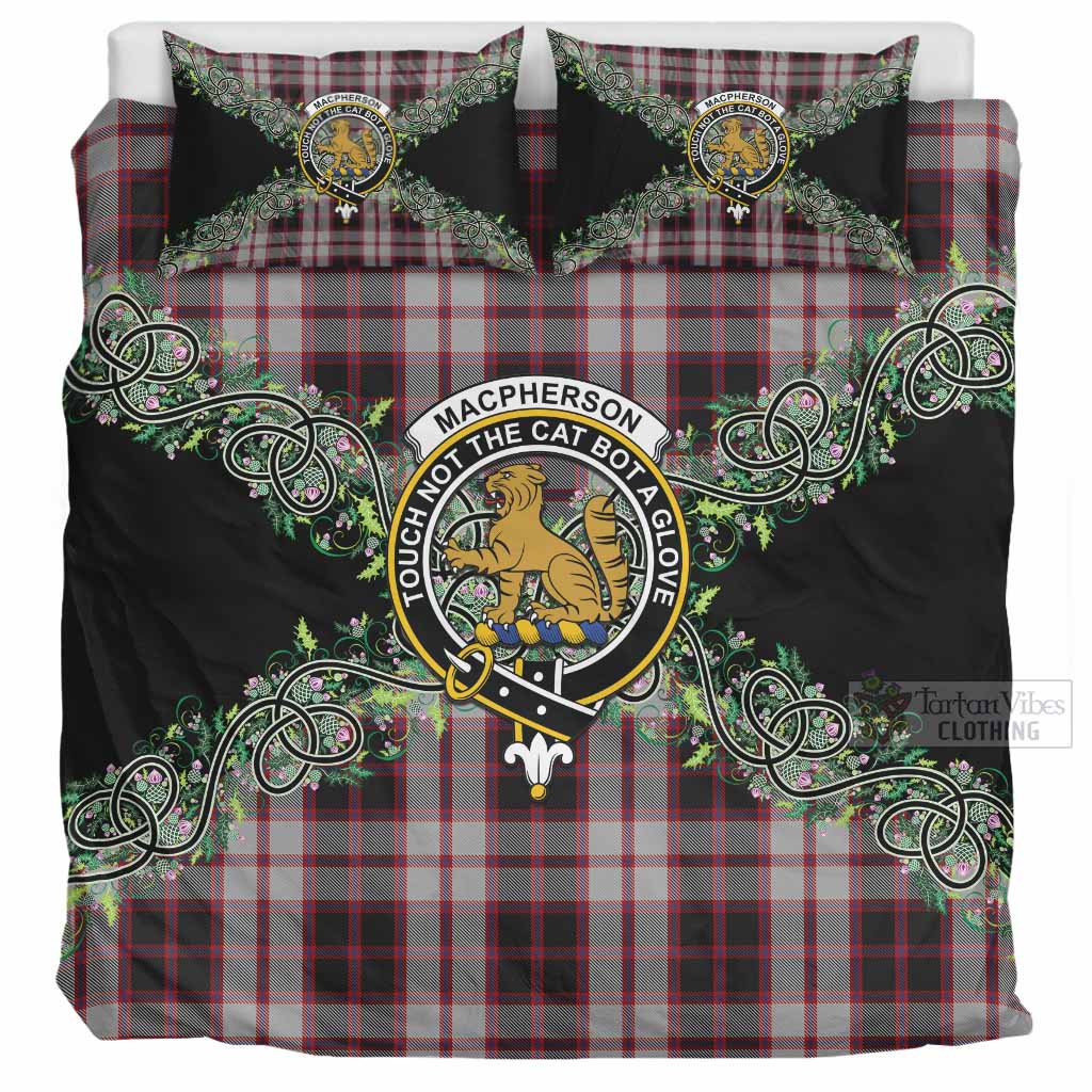 MacPherson (McPherson) Tartan Bedding Set Thistle Scottish Spirit UK Bedding Set UK Super King 104*94 inch - Tartan Vibes Clothing