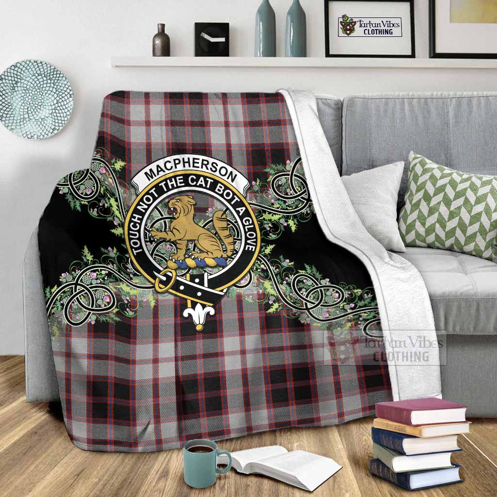 MacPherson (McPherson) Tartan Blanket Thistle Scottish Spirit - Tartan Vibes Clothing