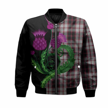 MacPherson (McPherson) Tartan Bomber Jacket Traditional Scottish Thistle