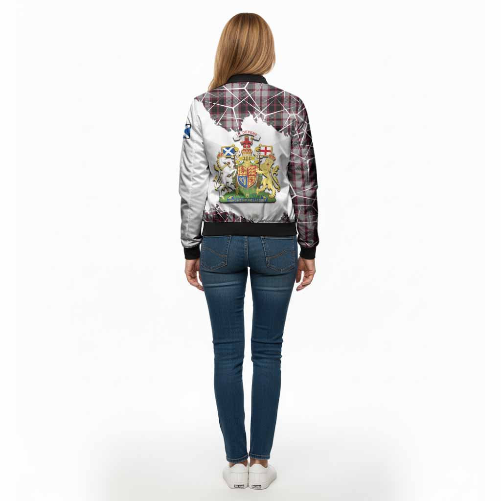 MacPherson (McPherson) Tartan Bomber Jacket with Family Crest and Lion Rampant Grunge Style