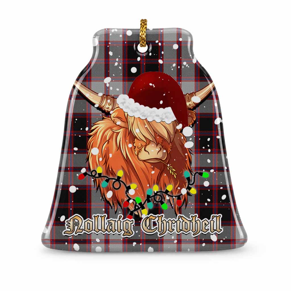 MacPherson (McPherson) Tartan Ceramic Bell Ornament Mister Coo - Highlander Decor 1 Piece - Tartan Vibes Clothing