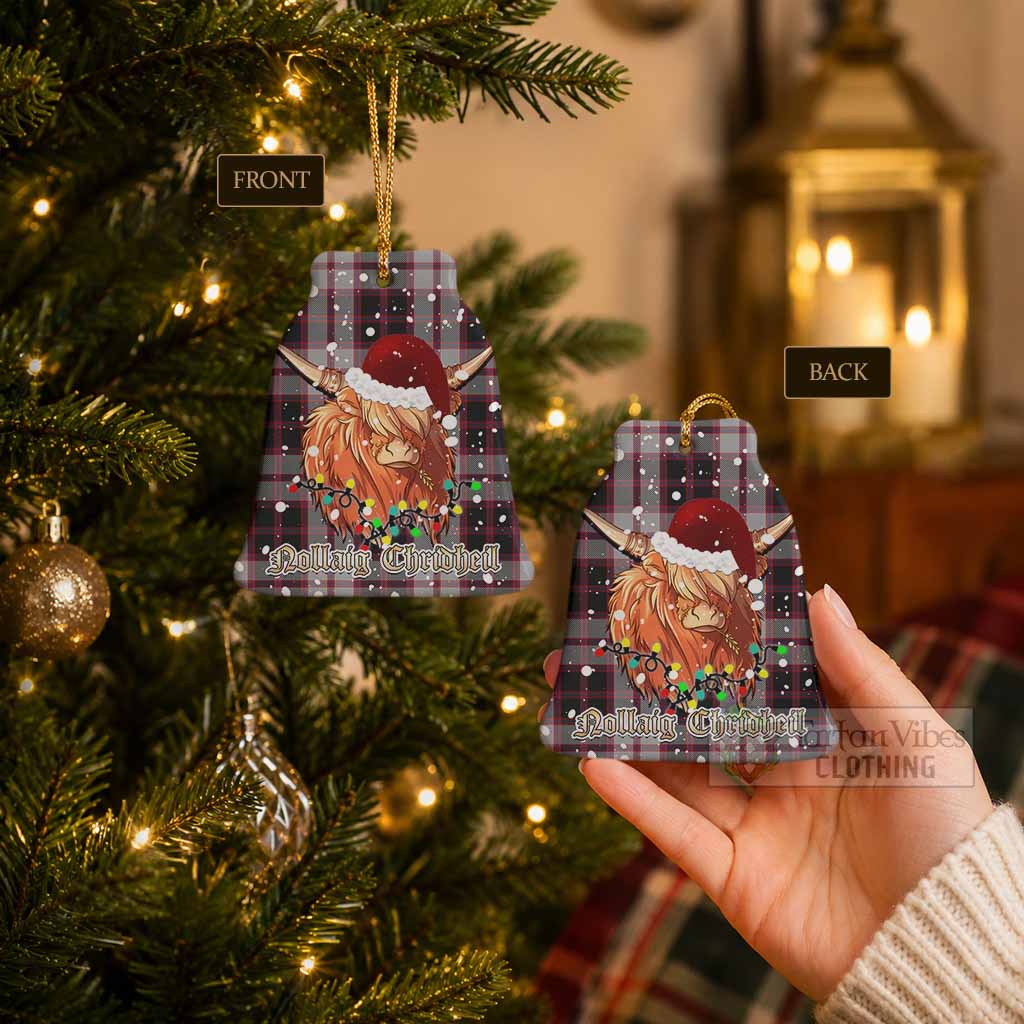 MacPherson (McPherson) Tartan Ceramic Bell Ornament Mister Coo - Highlander Decor - Tartan Vibes Clothing