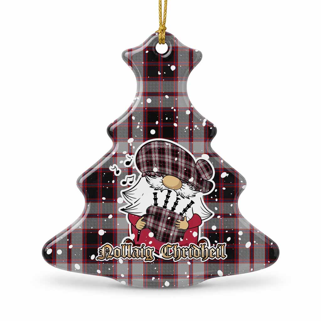 MacPherson (McPherson) Tartan Ceramic Christmas Tree Ornament Gnome Bagpiper - Chistmas Tree Decor 1 Piece - Tartan Vibes Clothing