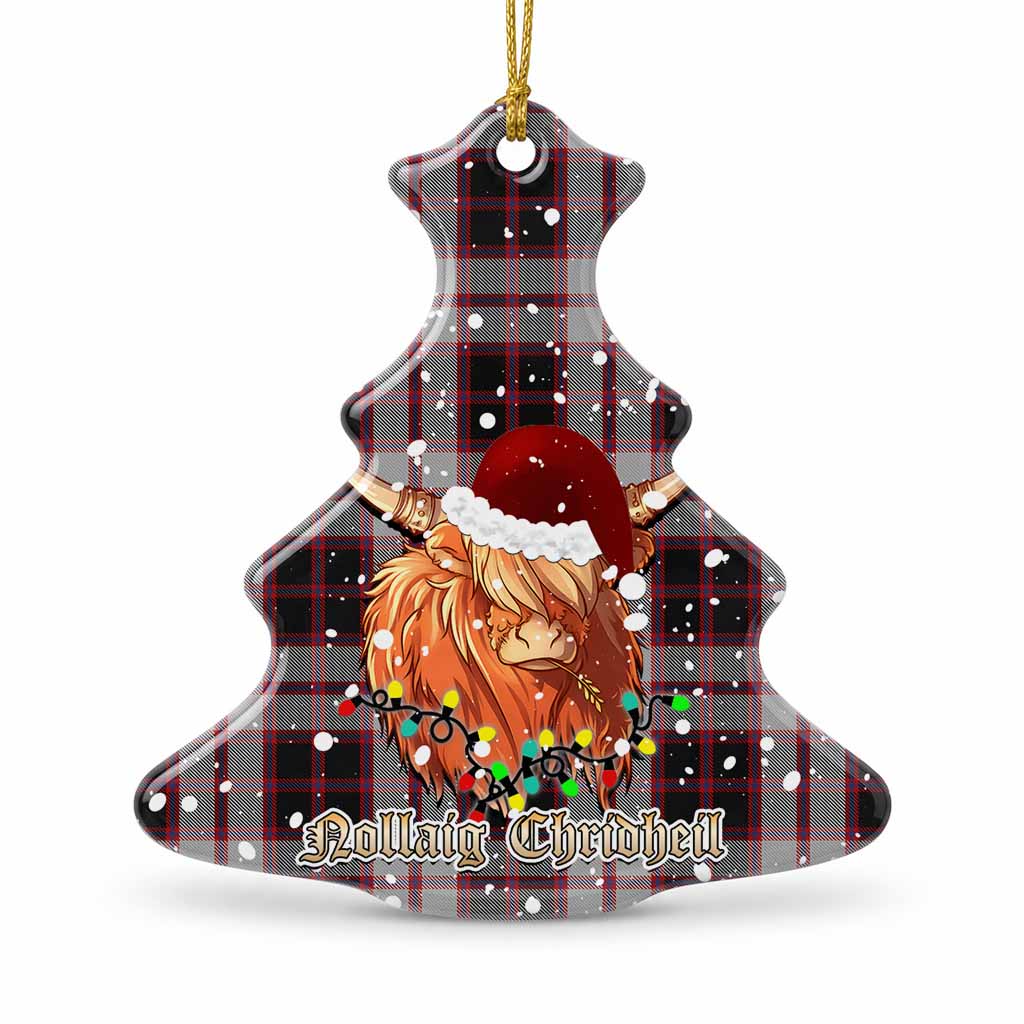 MacPherson (McPherson) Tartan Ceramic Christmas Tree Ornament Mister Coo - Highlander Decor 1 Piece - Tartan Vibes Clothing