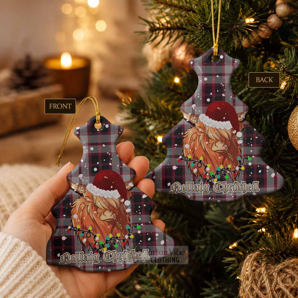 MacPherson (McPherson) Tartan Ceramic Christmas Tree Ornament Mister Coo - Highlander Decor - Tartan Vibes Clothing