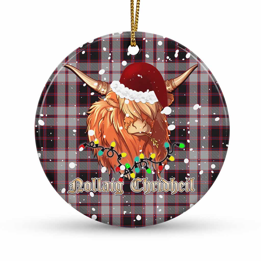 MacPherson (McPherson) Tartan Ceramic Circle Ornament Mister Coo - Highlander Decor 1 Piece - Tartan Vibes Clothing