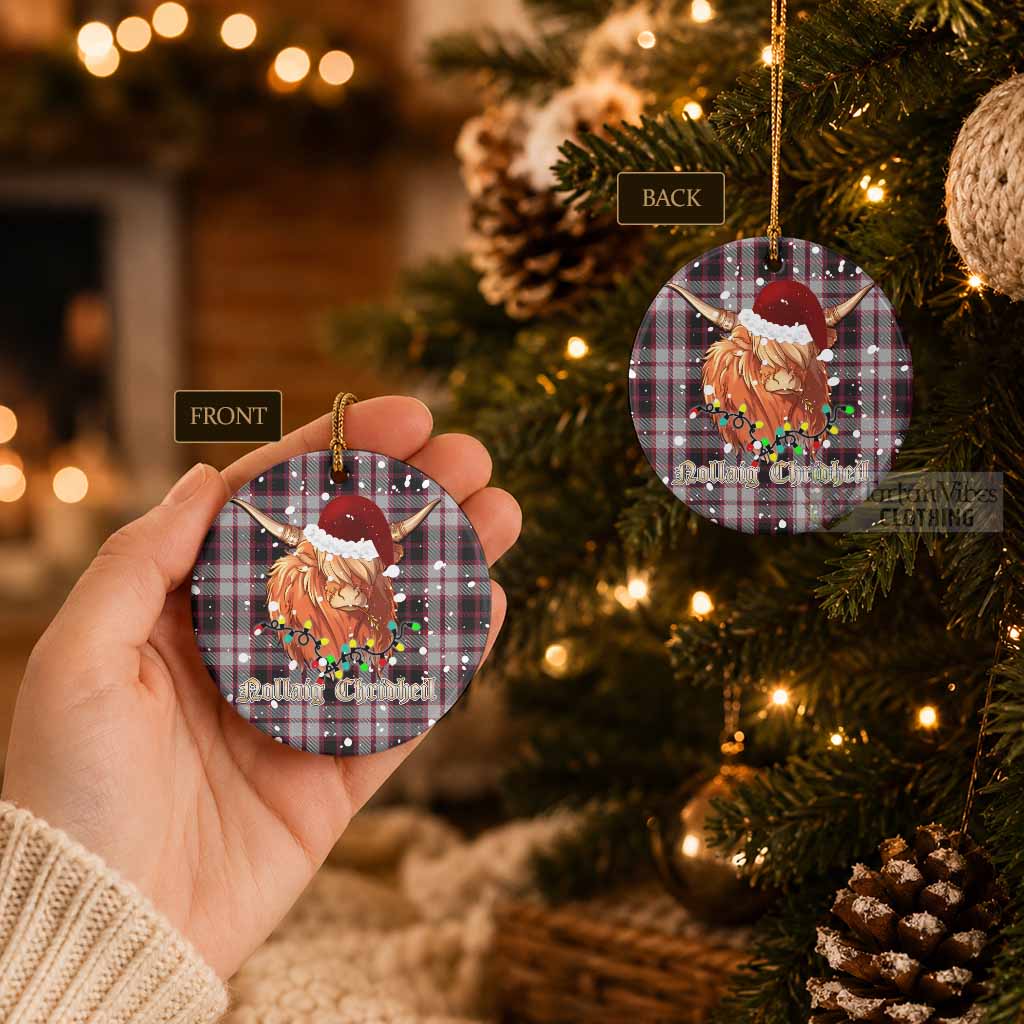 MacPherson (McPherson) Tartan Ceramic Circle Ornament Mister Coo - Highlander Decor - Tartan Vibes Clothing