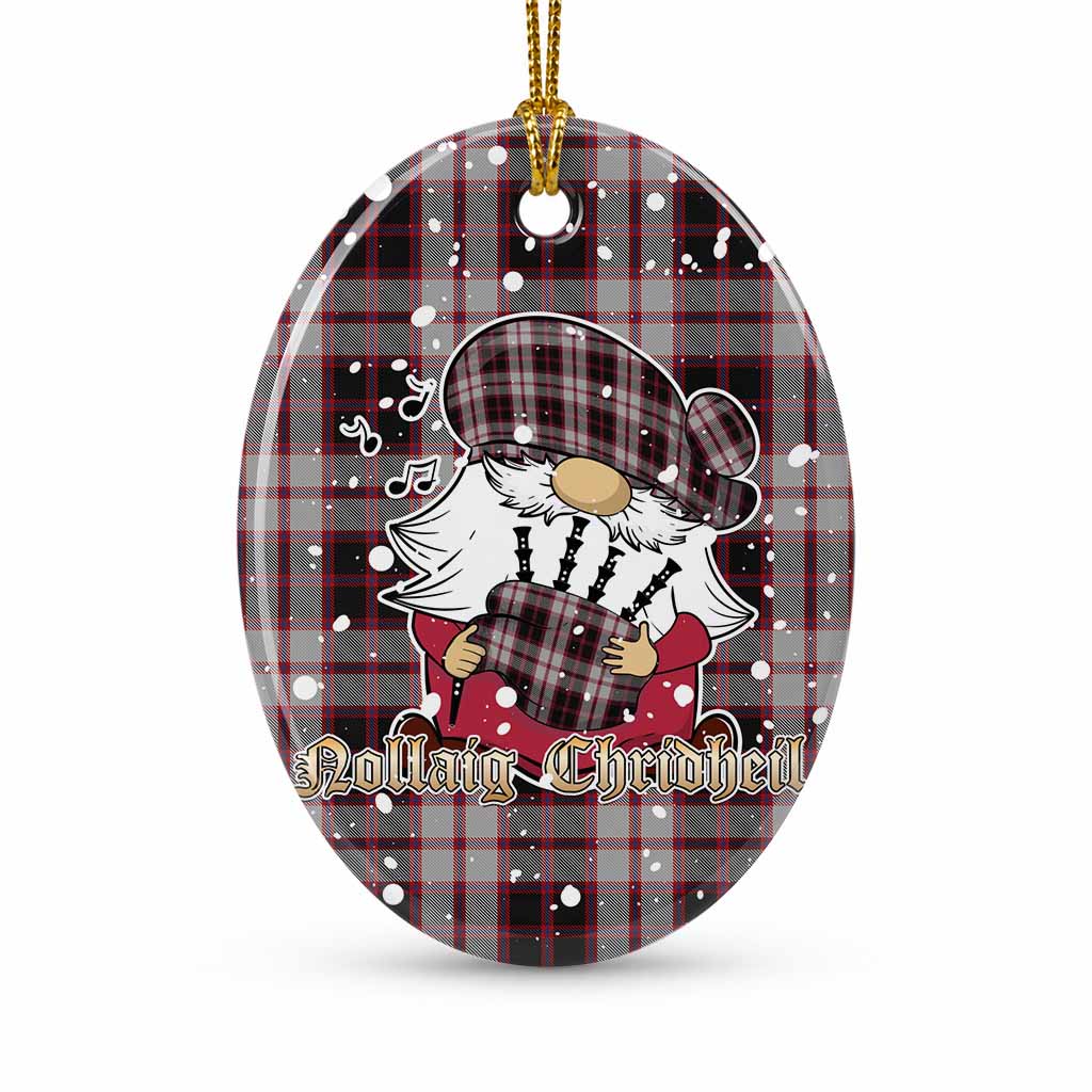 MacPherson (McPherson) Tartan Ceramic Oval Ornament Gnome Bagpiper - Chistmas Tree Decor 1 Piece - Tartan Vibes Clothing
