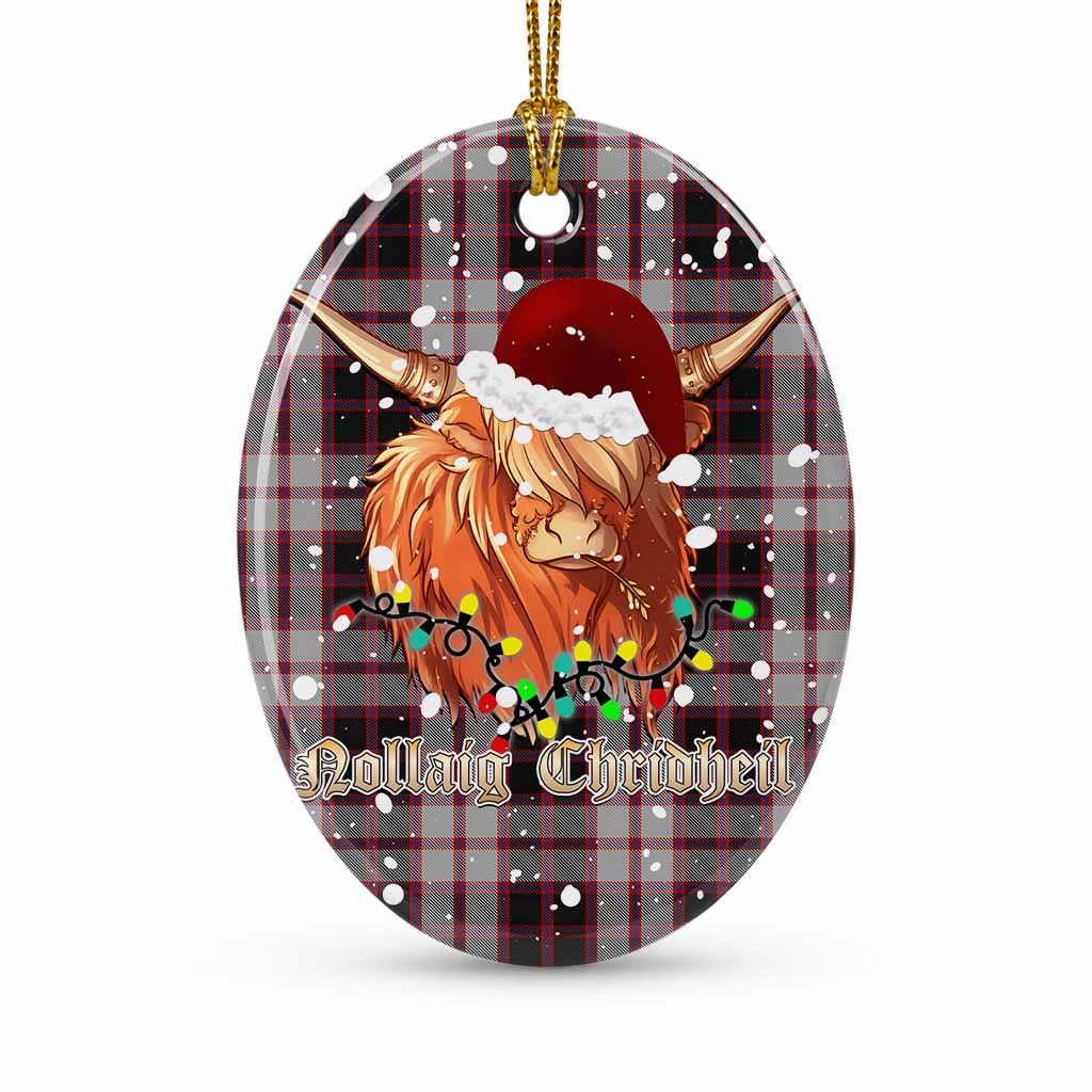MacPherson (McPherson) Tartan Ceramic Oval Ornament Mister Coo - Highlander Decor 1 Piece - Tartan Vibes Clothing