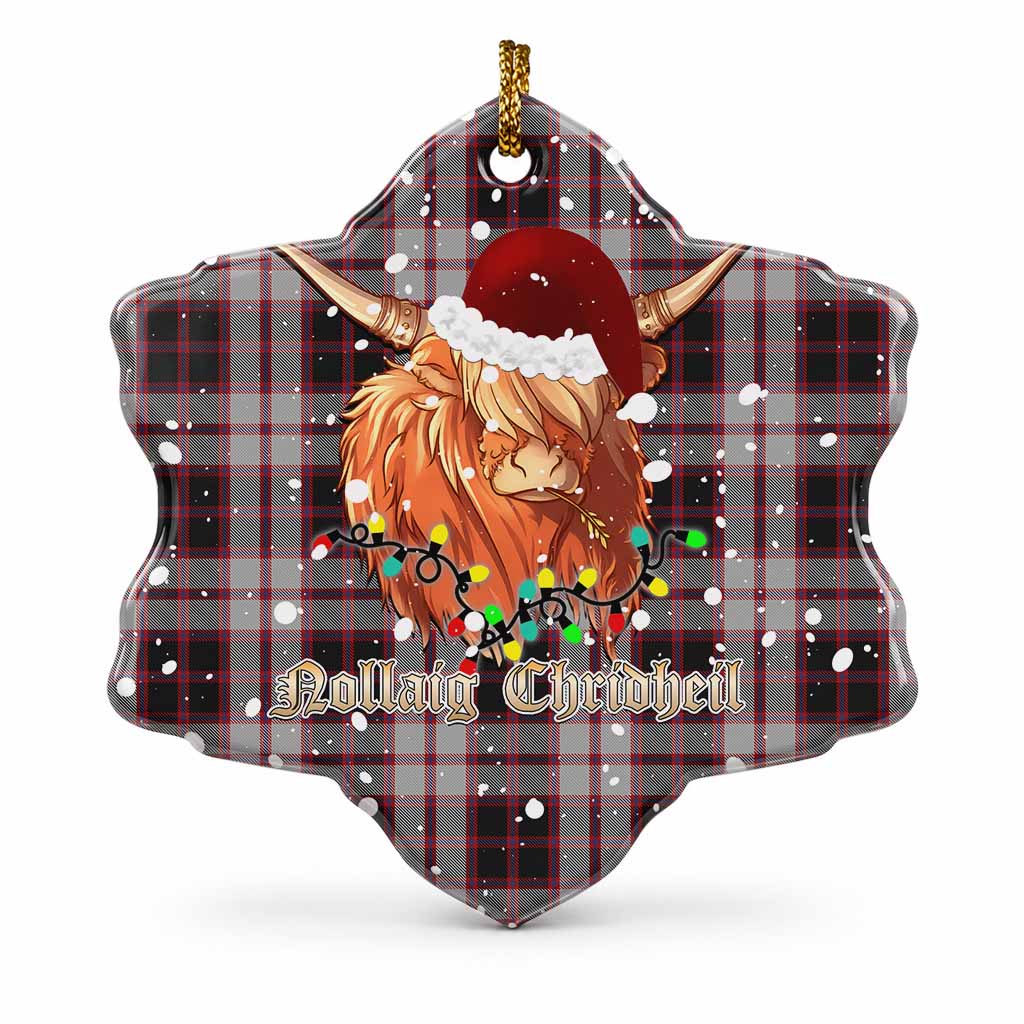 MacPherson (McPherson) Tartan Ceramic Snow Flake Ornament Mister Coo - Highlander Decor 1 Piece - Tartan Vibes Clothing