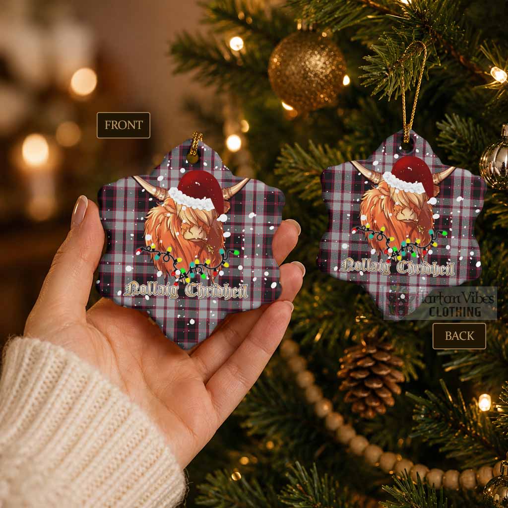 MacPherson (McPherson) Tartan Ceramic Snow Flake Ornament Mister Coo - Highlander Decor - Tartan Vibes Clothing