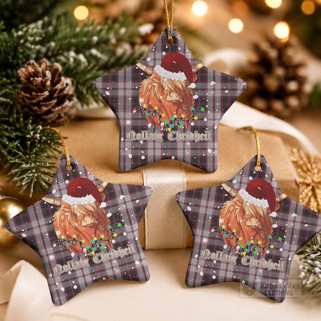 MacPherson (McPherson) Tartan Ceramic Star Ornament Mister Coo - Highlander Decor Pack of 3 - Tartan Vibes Clothing