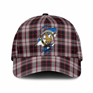 MacPherson (McPherson) Tartan Classic Cap with Family Crest In Me Style