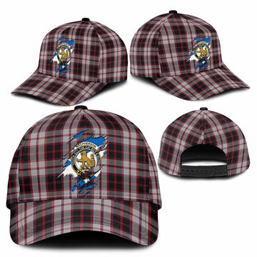 MacPherson (McPherson) Tartan Classic Cap with Family Crest In Me Style