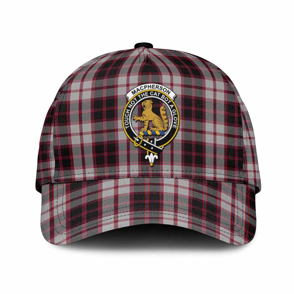 MacPherson (McPherson) Tartan Classic Cap with Family Crest