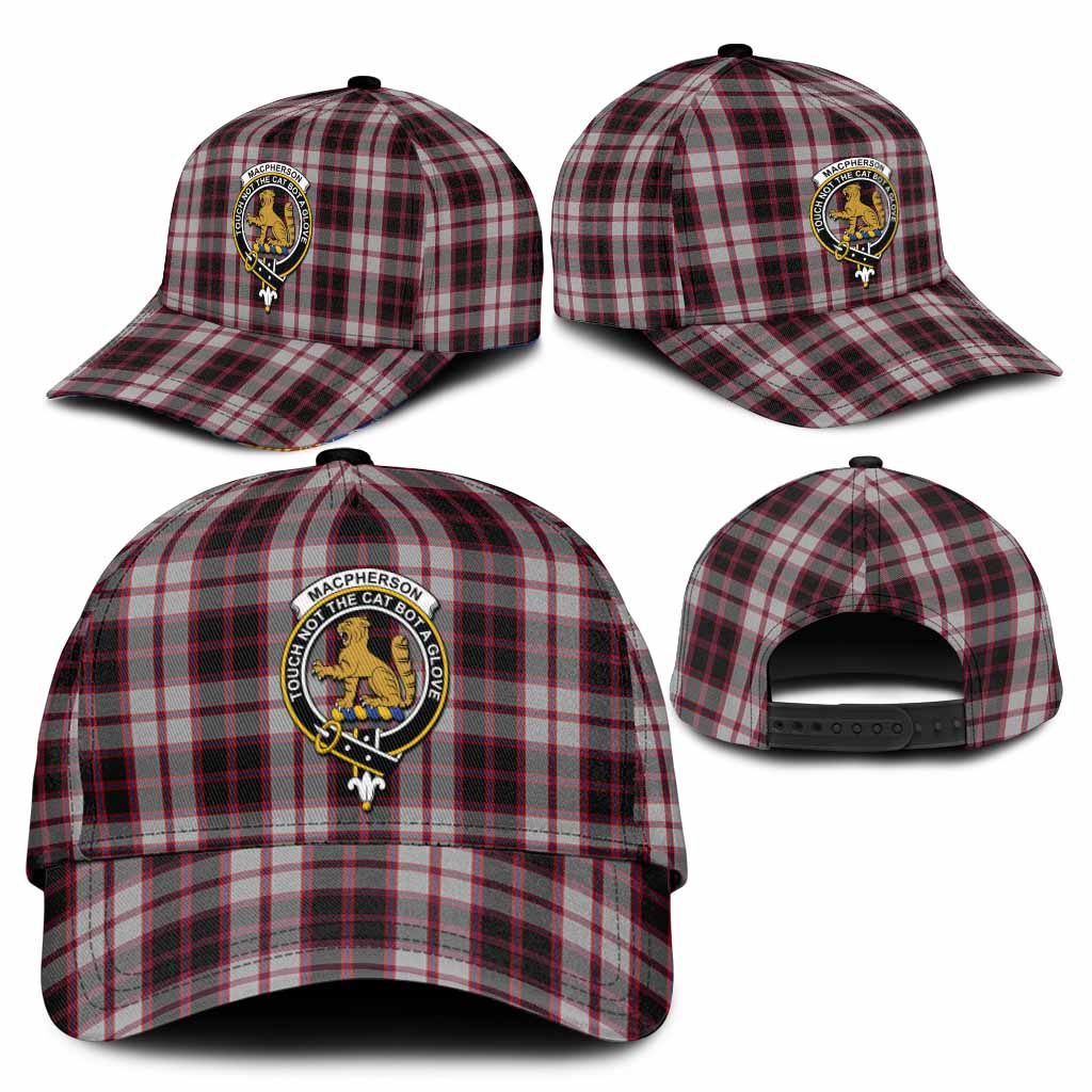 MacPherson (McPherson) Tartan Classic Cap with Family Crest