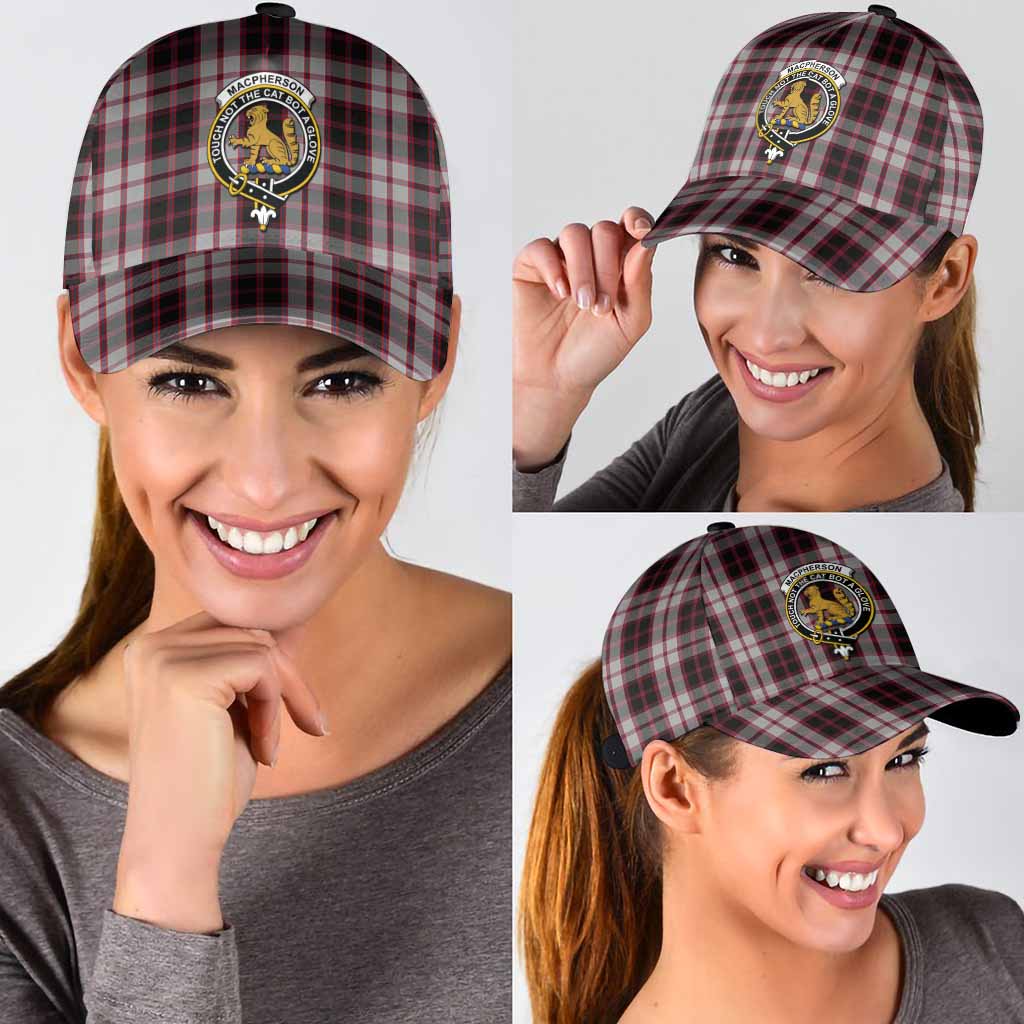 MacPherson (McPherson) Tartan Classic Cap with Family Crest