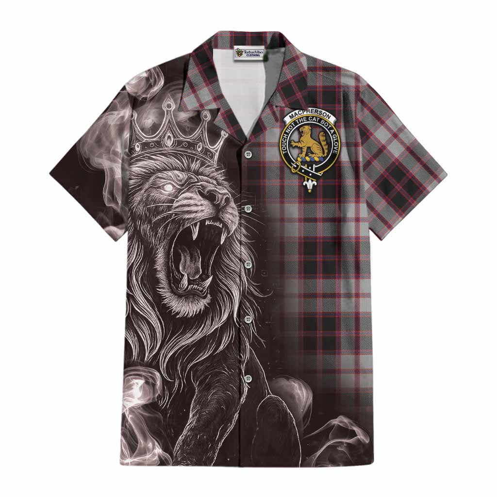 MacPherson (McPherson) Tartan Cotton Hawaiian Shirt Roaring Lion Heritage