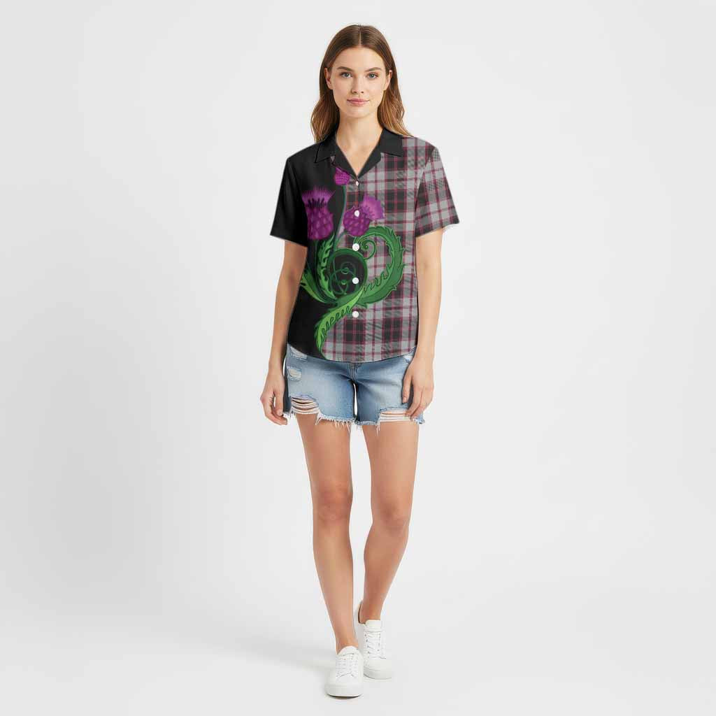 MacPherson (McPherson) Tartan Cotton Hawaiian Shirt Traditional Scottish Thistle
