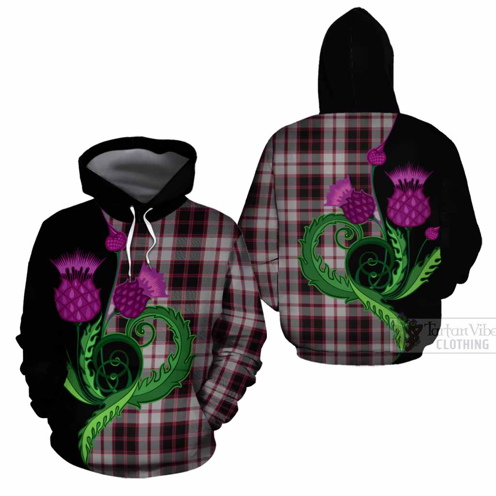 MacPherson (McPherson) Tartan Cotton Hoodie Traditional Scottish Thistle