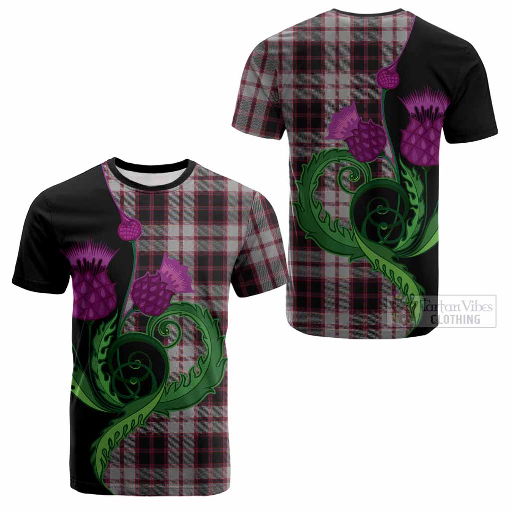 MacPherson (McPherson) Tartan Cotton T-shirt Traditional Scottish Thistle
