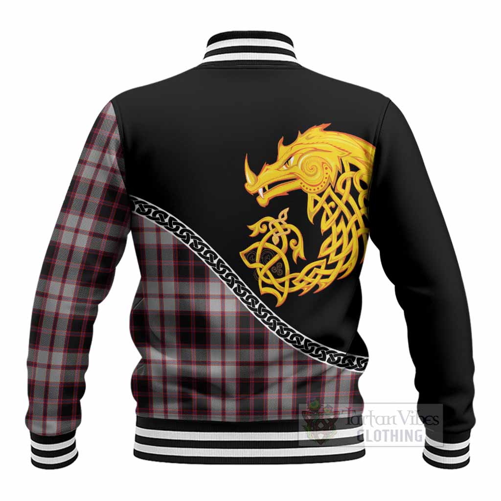 MacPherson (McPherson) Tartan Crest Baseball Jacket Legendary Dragon Knot Half Style - Tartan Vibes Clothing