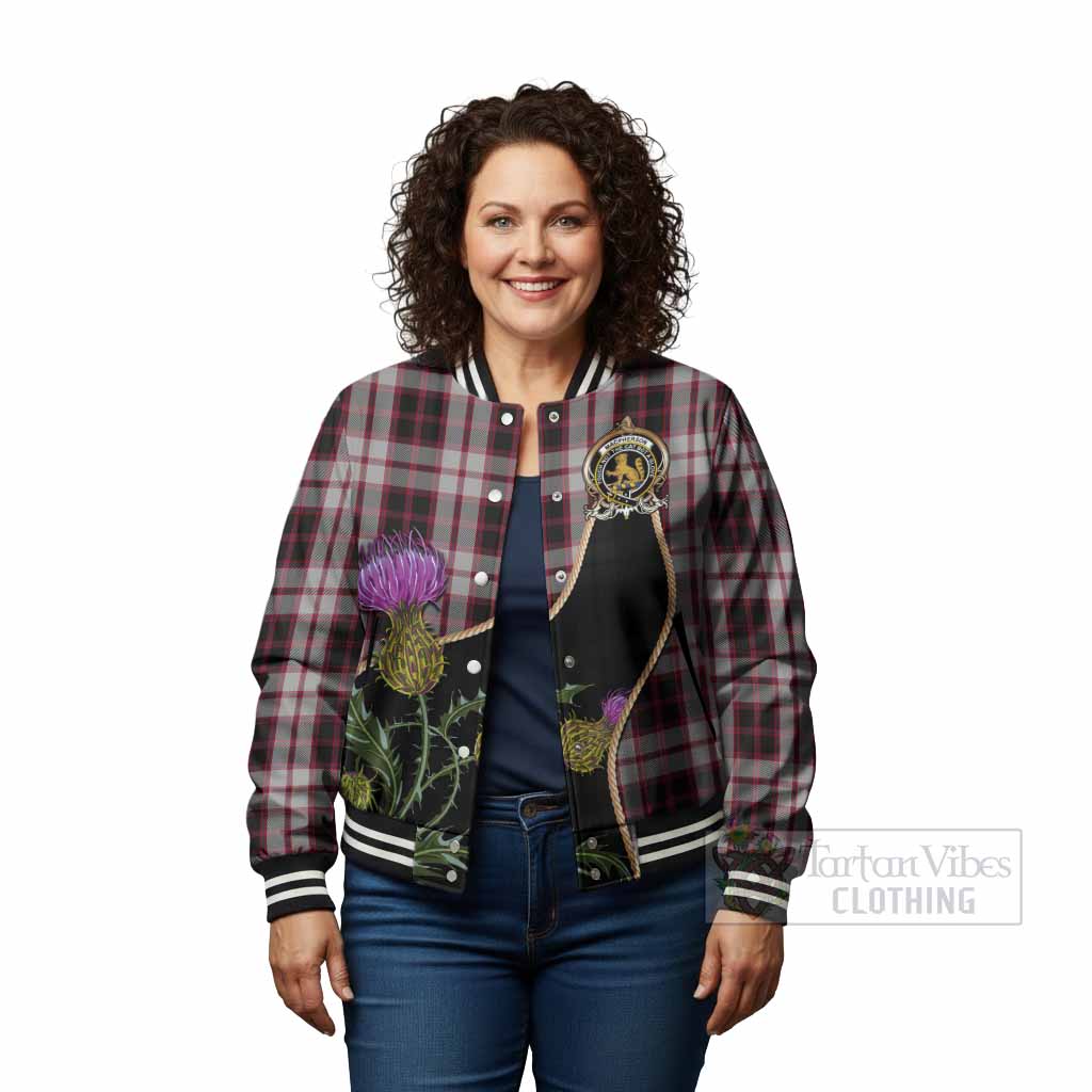 MacPherson (McPherson) Tartan Crest Baseball Jacket Scottish Thistle Spirit
