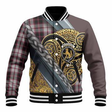 MacPherson (McPherson) Tartan Crest Baseball Jacket Scottish Triskele Celtic